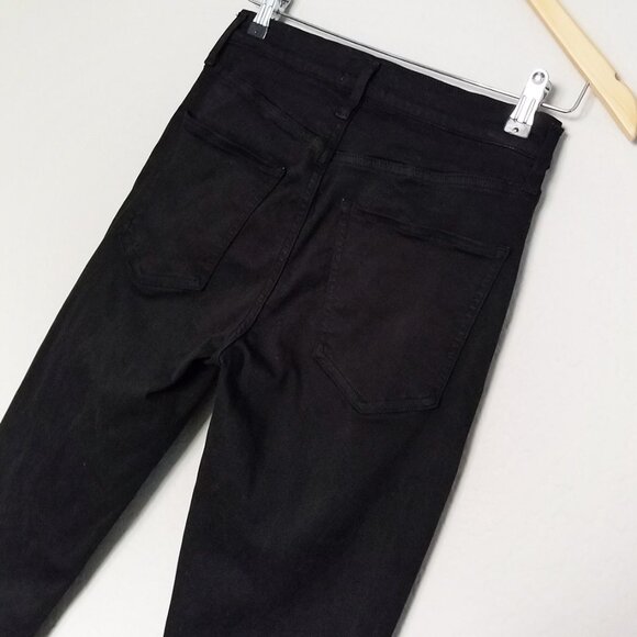 Agolde Sophie Crop High Waist Rise Skinny Jean Black Size 27 Stretchy Comfy $158 - Picture 13 of 15